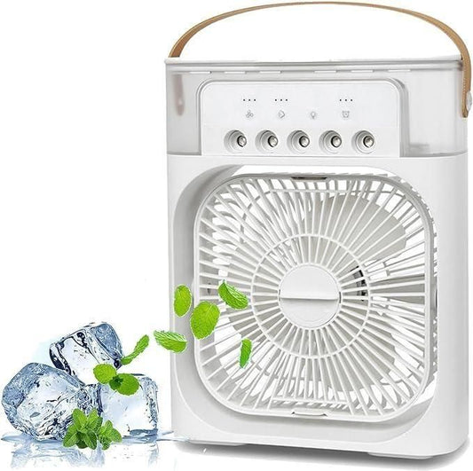 Portable USB Air Cooler Fan with Humidifier – Mini AC for Home & Office