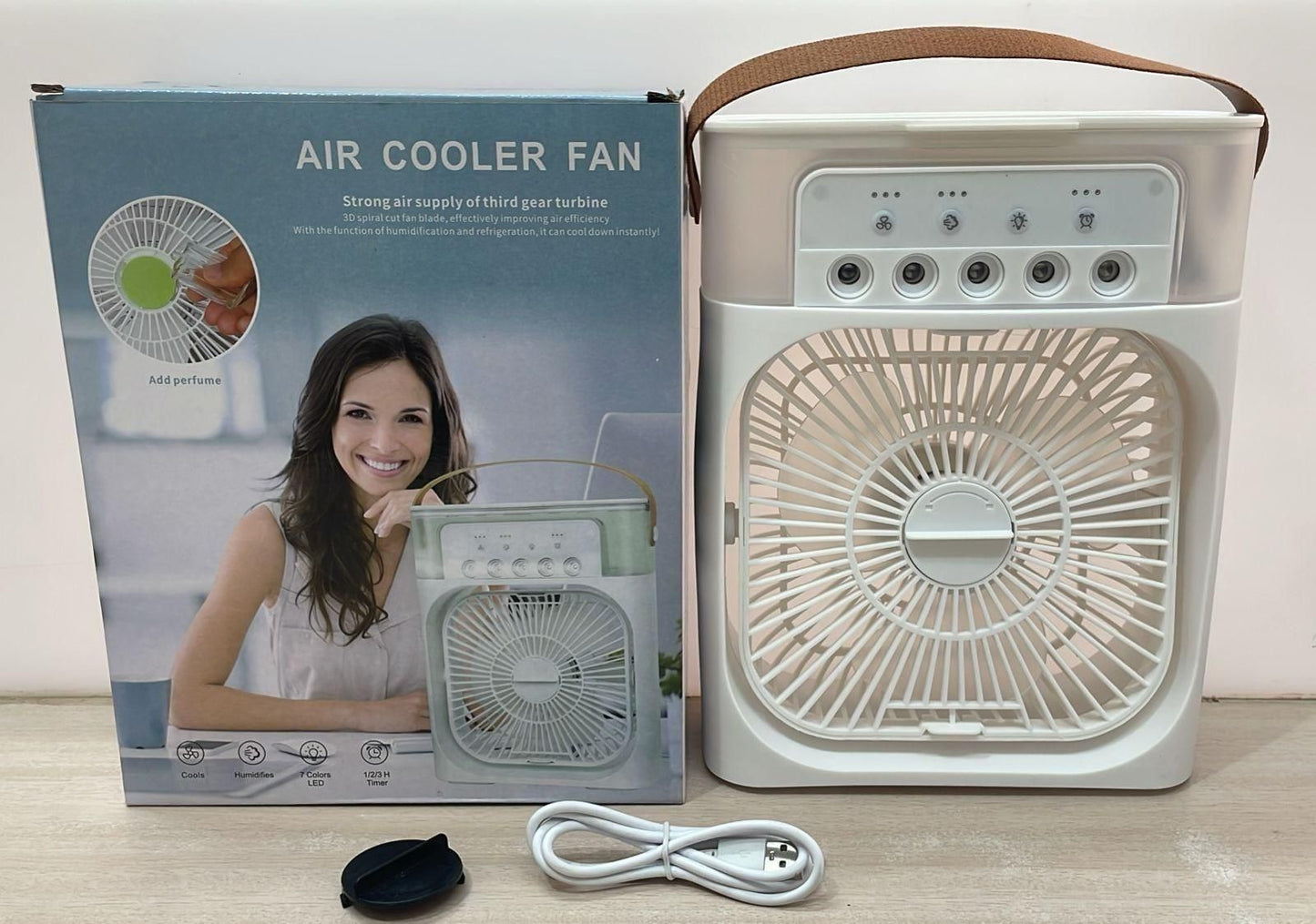 Portable USB Air Cooler Fan with Humidifier β Mini AC for Home & Office