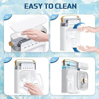 Portable USB Air Cooler Fan with Humidifier – Mini AC for Home & Office