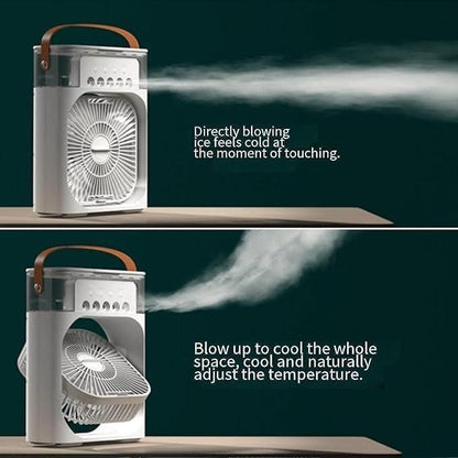 Portable USB Air Cooler Fan with Humidifier – Mini AC for Home & Office